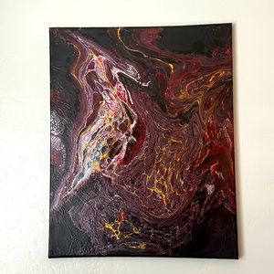 Abstract Acrylic Pour Artwork